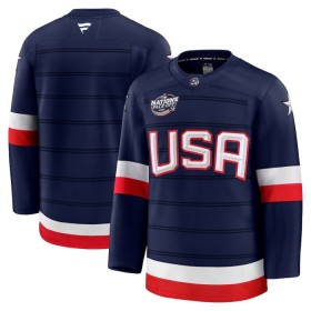 USA tröja Customized 4 Nations Face Off 2025 Fanatics Premium Navy - NHL Tröjor Herr